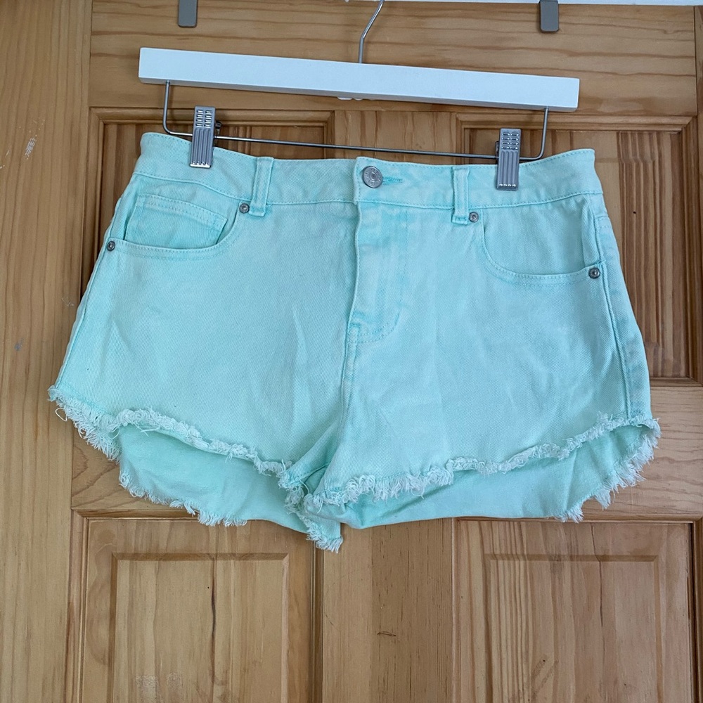 Light Blue Wash Jean Shorts